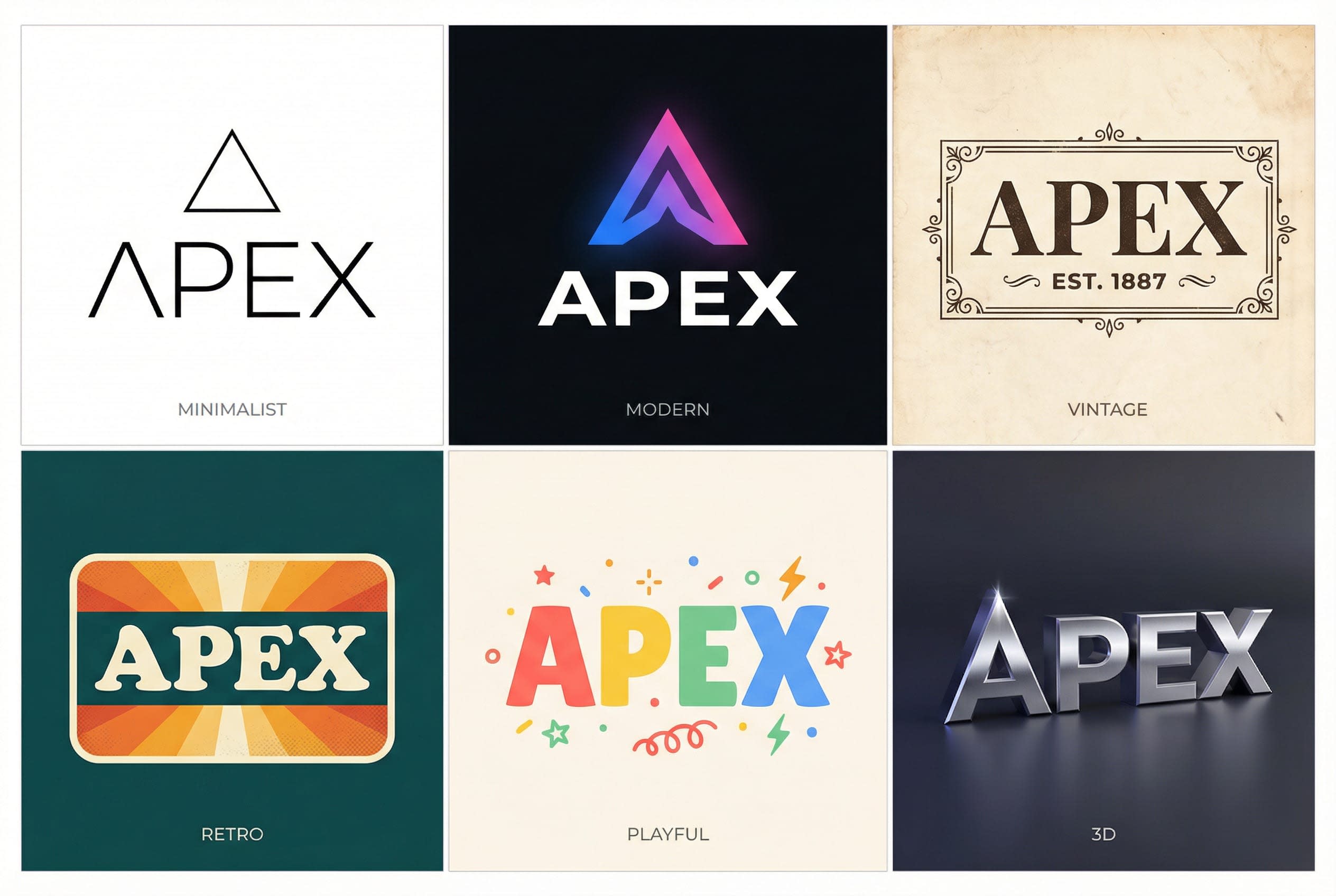 Multiple logo styles available