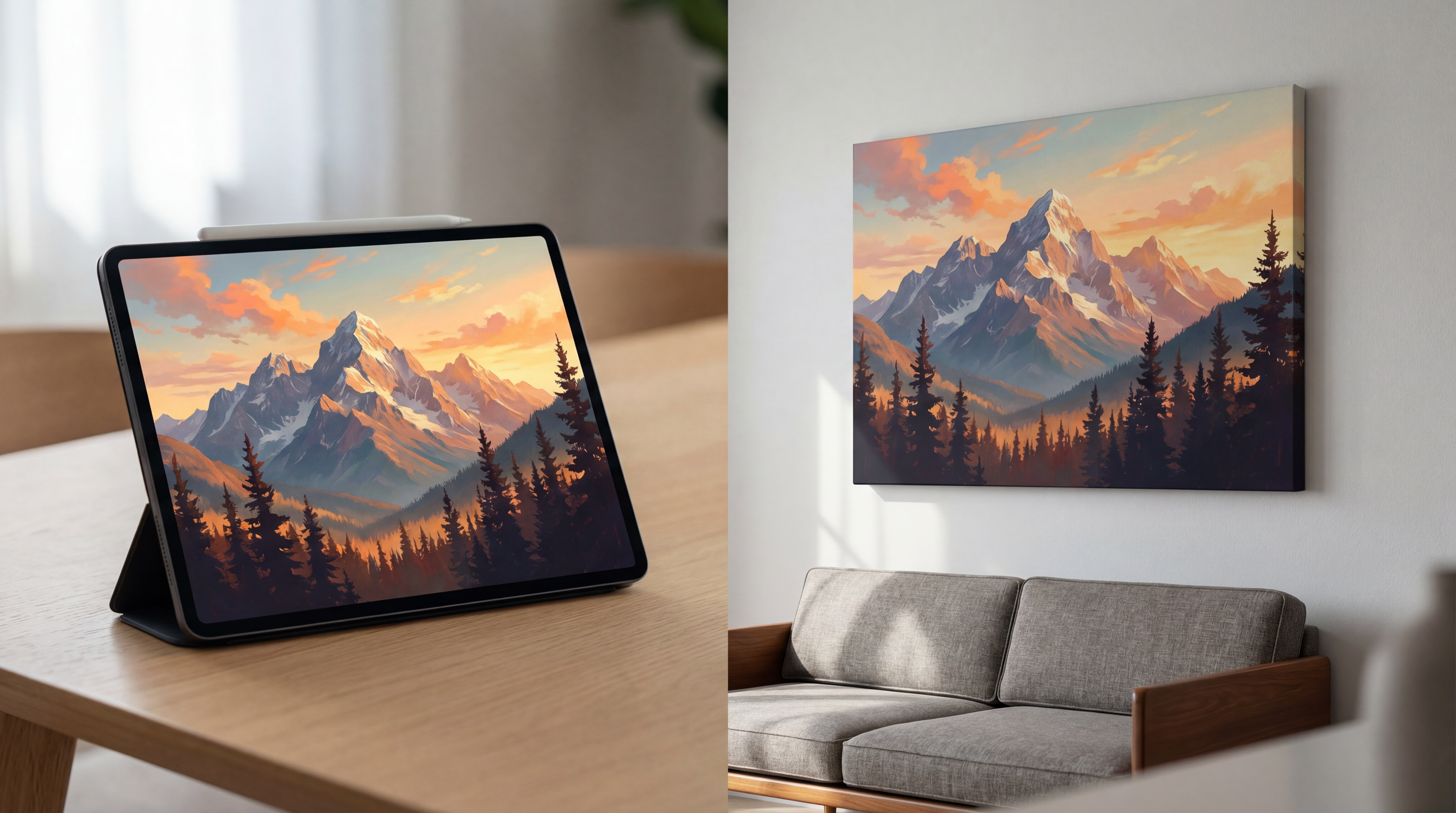 Wall Art: Mountain Landscape